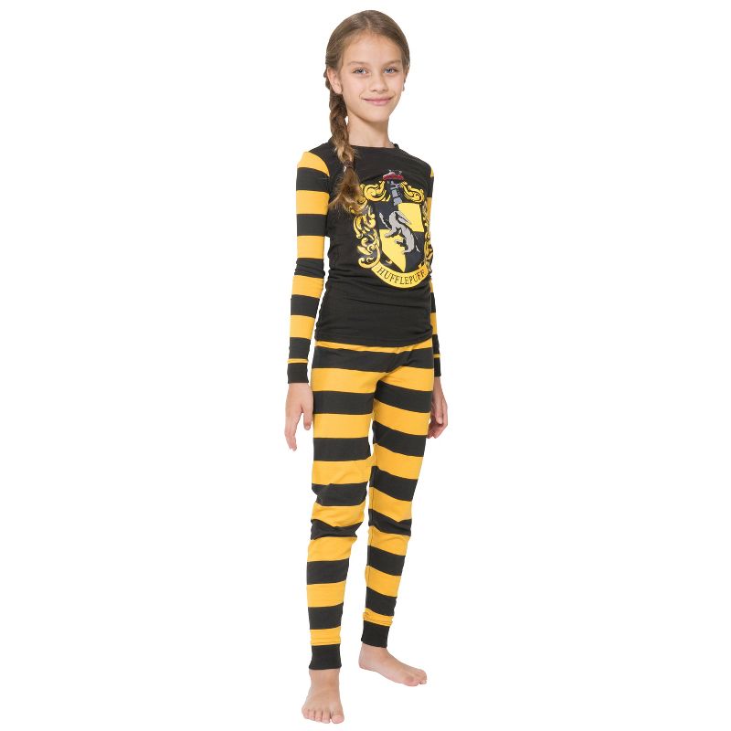 Harry Potter Kids Cotton Tight Fit Crest Pajamas All 4 Hogwarts Houses Available