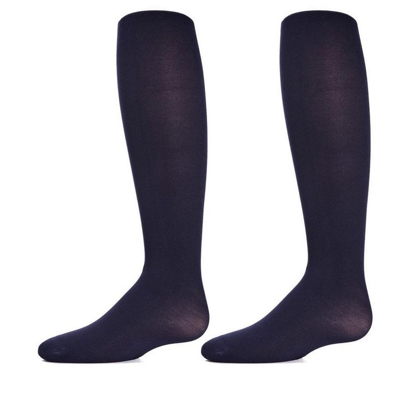 Memoi Girls' 2 Pair Pack Essentials Nylon Tights