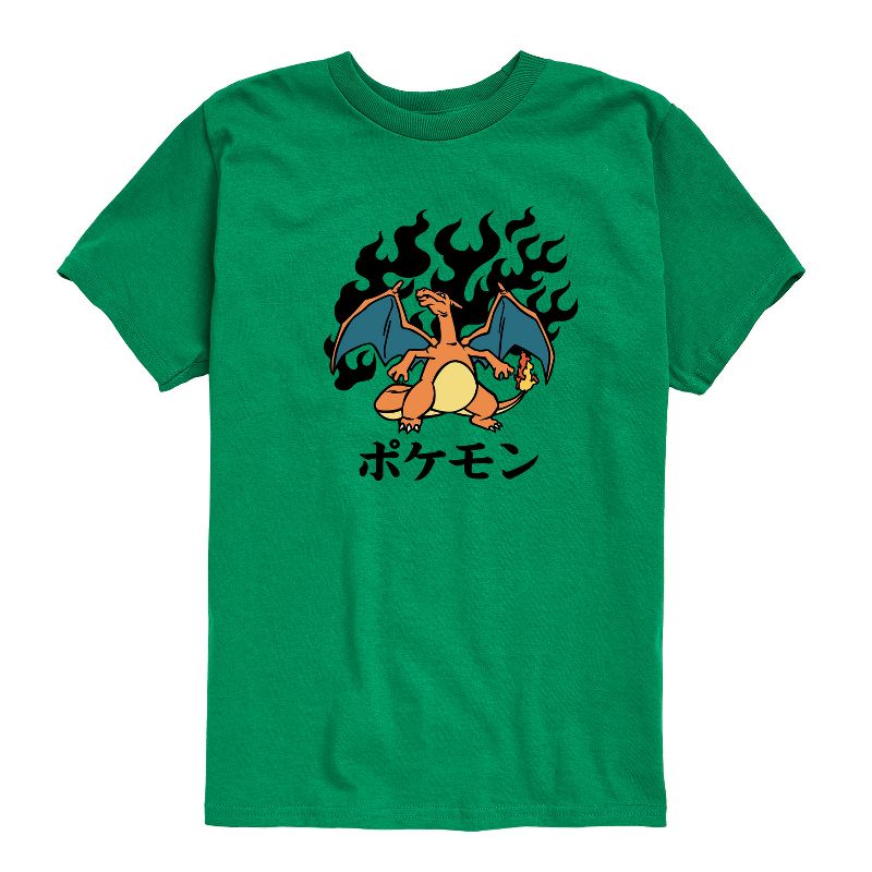 تي شيرت جرافيكي بأكمام قصيرة من تشاريزارد فلاش فاير للأولاد - بوكيمون