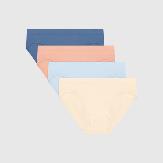 Hanes Girls' 4pk Tween Seamless Bikini Underwear - Blue/Pink