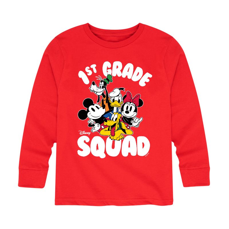 Boys' - Disney - 1st Grade Squad Long Sleeve Graphic T-Shirt