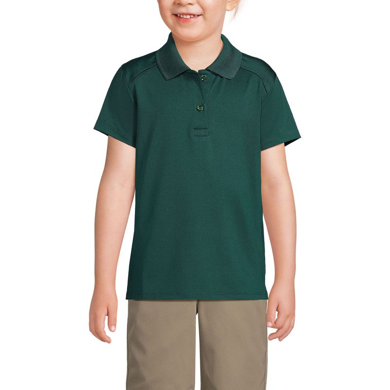 Lands' End School Uniform Kids Short Sleeve Feminine Fit Rapid Dry Polo Shirt