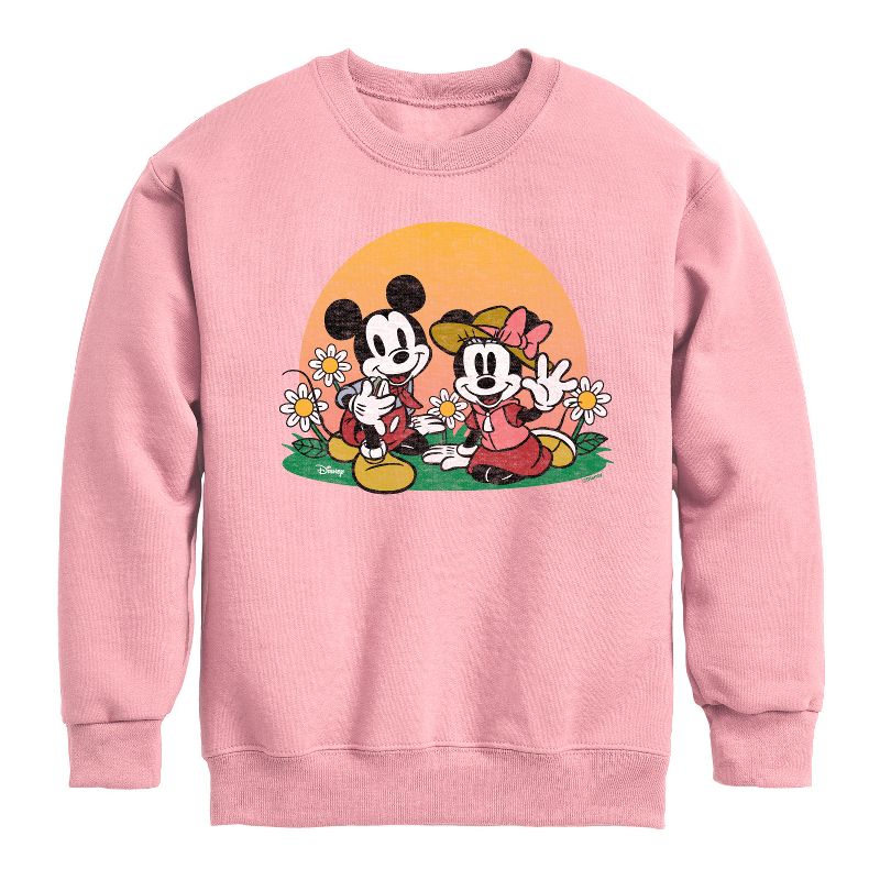 Boys' - Disney - Mickey & Friends Graphic Long Sleeve Fleece Sweatshirt