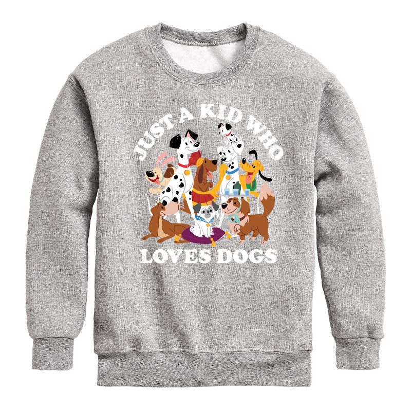 Boys' - Disney - Cats & Dogs Graphic Long Sleeve Fleece Sweatshirt