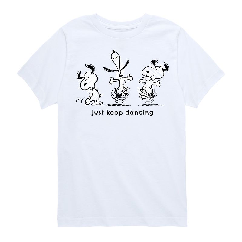 تي شيرت جرافيكي بأكمام قصيرة للأولاد - Peanuts - Snoopy Just Keep Dancing
