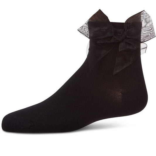 Memoi Girls' Tulle Bow Anklet Socks