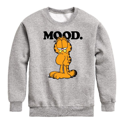 Boys' - Garfield - Mood Graphic Long Sleeve Fleece Sweatshirt