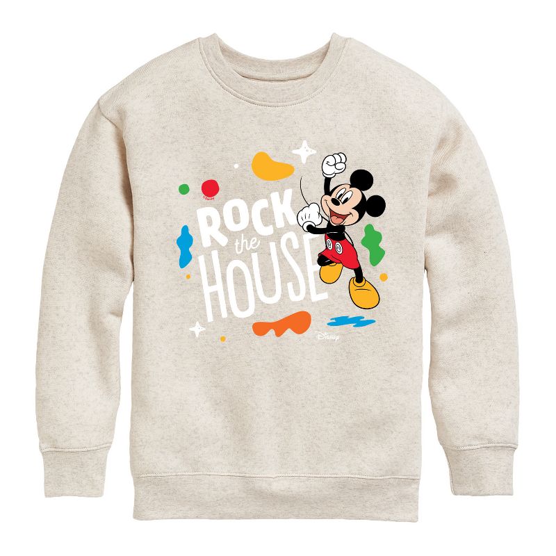 Boys' - Disney - Rock The House Graphic Long Sleeve Fleece Sweatshirt