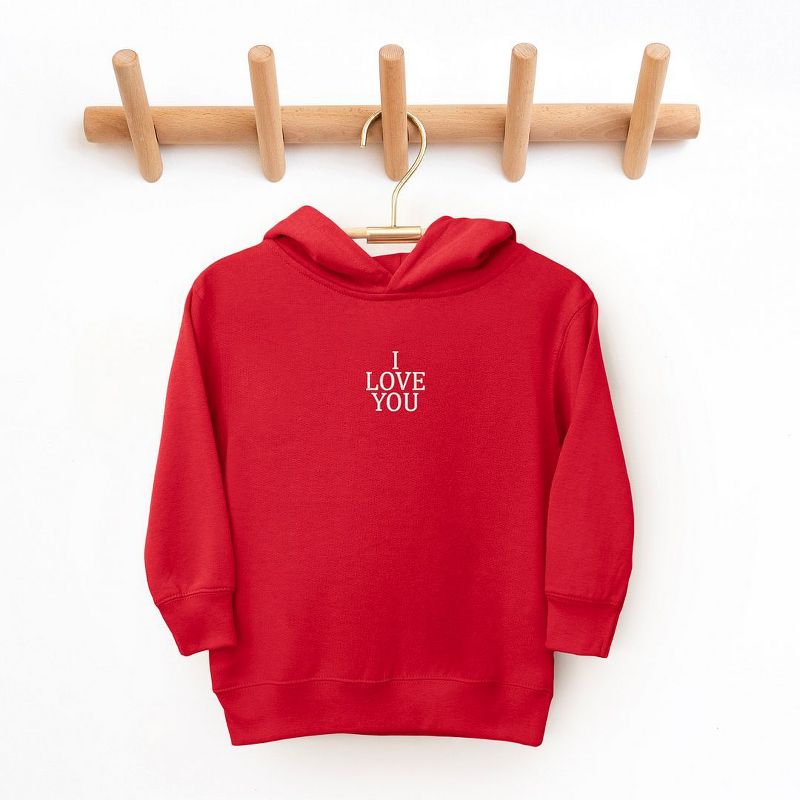 The Juniper Shop Embroidered I Love You Words Toddler Graphic Hoodie
