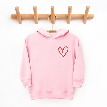 The Juniper Shop Embroidered Hand Drawn Heart Toddler Graphic Hoodie