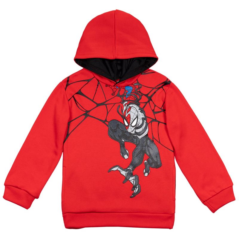 Marvel Avengers,Spider-Man Hulk Fleece Pullover Hoodie Little Kid to Big Kid
