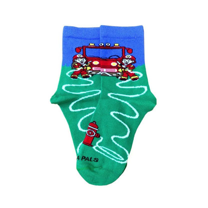 Fire Fighters and Truck Socks - (Ages 3-7) from the Sock Panda