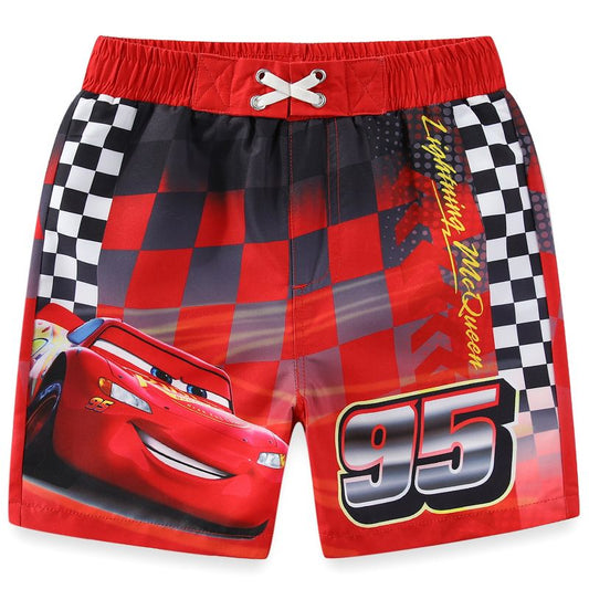 Disney Cars Lightning McQueen Boys UPF 50+ Swim Trunks Bathing Suit for Toddler and Big Kids - Size 2T