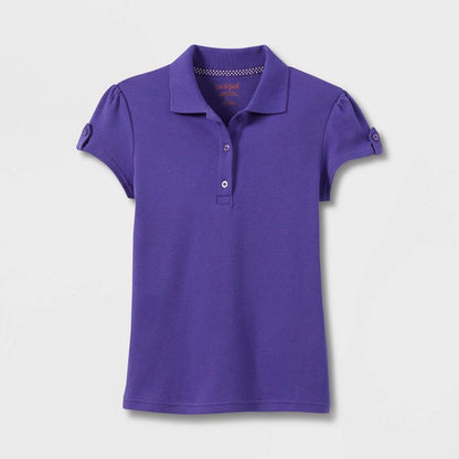 Girls' Short Sleeve Interlock Uniform Polo Shirt - Cat & Jack™