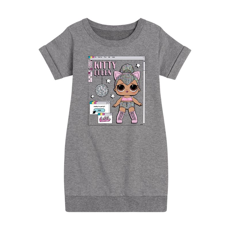 فستان صوف بأكمام قصيرة بتصميم جرافيكي من LOL Surprise! للبنات