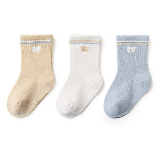 MyKids-Usa Baby Cute Print Pattern Mid-Tube Cotton Socks In Spring Autumn