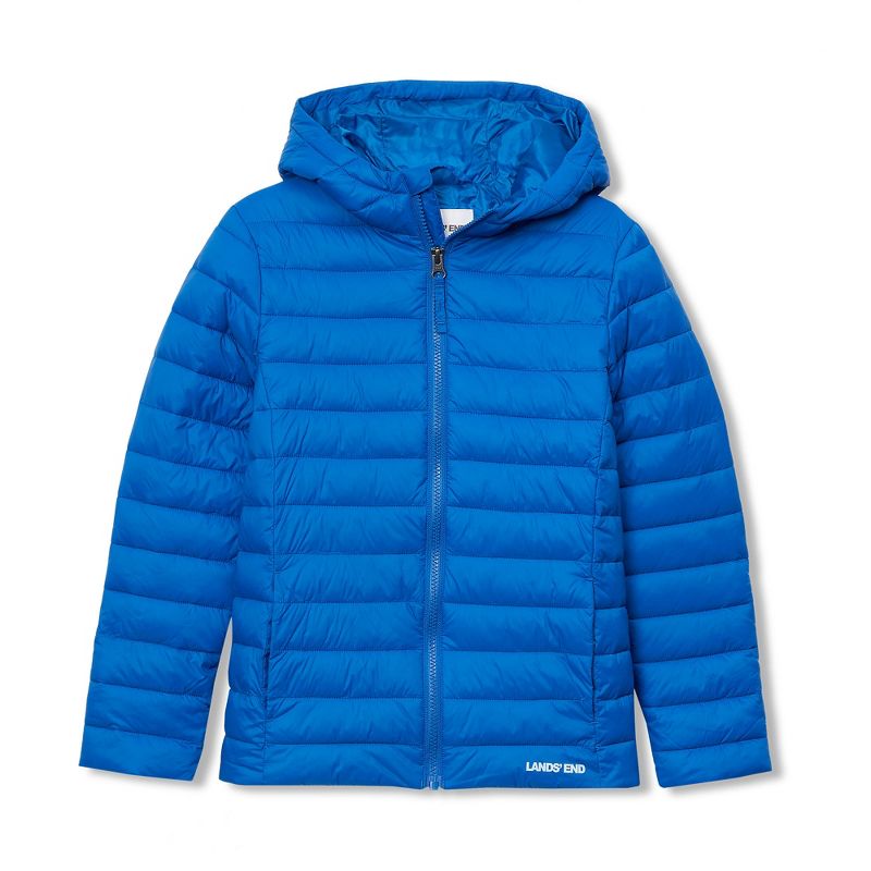 جاكيت Lands' End Kids ThermoPlume القابل للطي والمزود بغطاء رأس