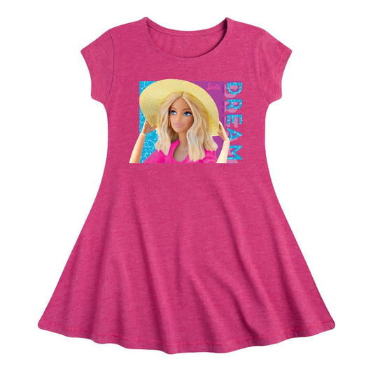 Girls' - Barbie - Summer Time Dream Fit & Flair Cap Sleeve Dress