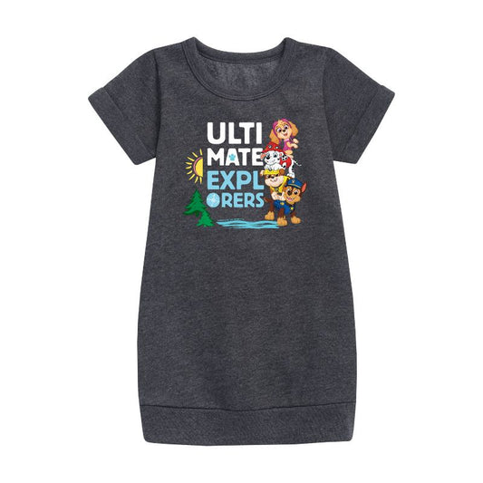 Girls' - Paw Patrol - Ultimate Explorer Graphic Short Sleeve Fleece Dress