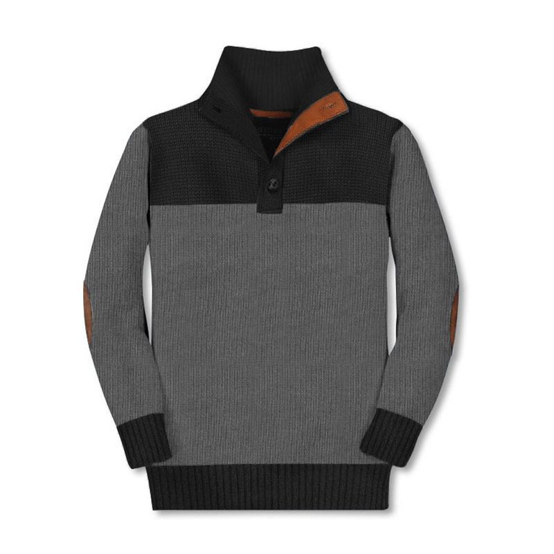 Gioberti Boy's 100% Cotton Button Down Collar Knitted Pullover Sweater