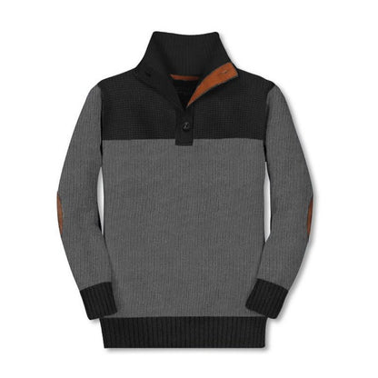 Gioberti Boy's 100% Cotton Button Down Collar Knitted Pullover Sweater