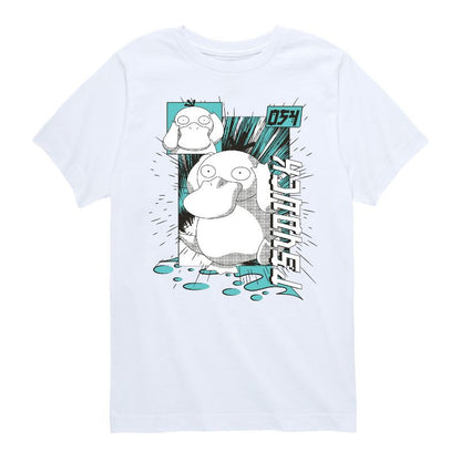 Boys' - Pokémon - Psyduck Water Type 054 Anime Short Sleeve Graphic T-Shirt