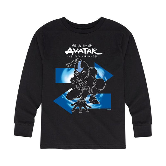 Boys' - Avatar: The Last Airbender - Aang Arrows Long Sleeve Graphic T-Shirt