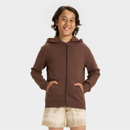 Boys' Fleece Zip-Up Hooded Sweatshirt - Cat & Jack™
