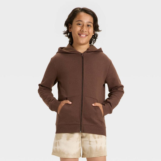 Boys' Fleece Zip-Up Hooded Sweatshirt - Cat & Jack™