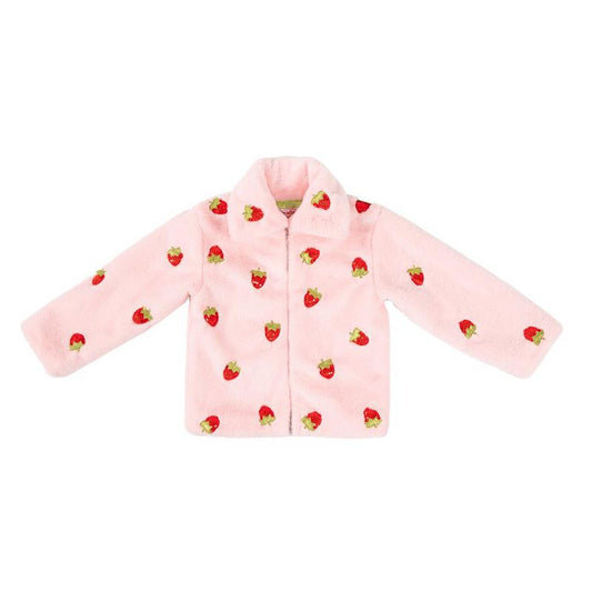 A Leading Role x Strawberry Shortcake Premium Child Berry Cuddly Zip-Up Jacket