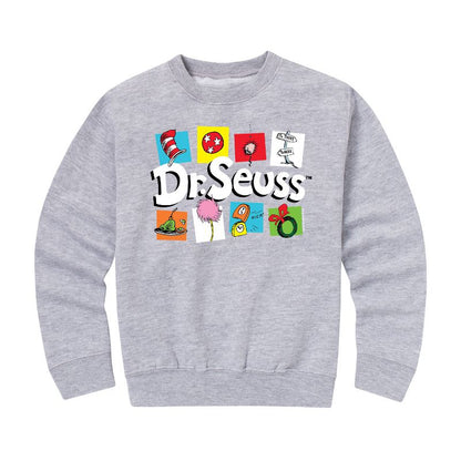 Boys' - Dr. Seuss - Dr. Seuss Icons Graphic Long Sleeve Fleece Sweatshirt