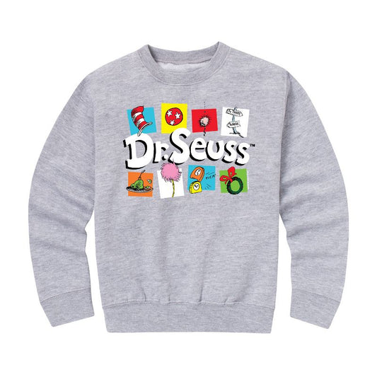 Boys' - Dr. Seuss - Dr. Seuss Icons Graphic Long Sleeve Fleece Sweatshirt