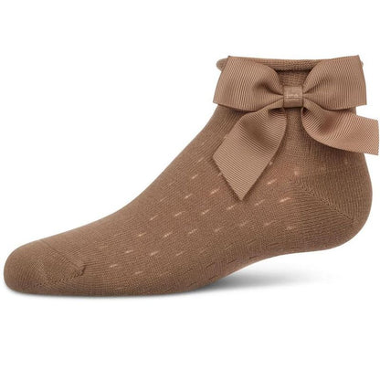 Memoi Girls Pointelle Soft Stretch Cotton Anklet Socks