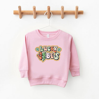 The Juniper Shop Lucky Vibes Lightning Bolt Toddler Graphic Sweatshirt