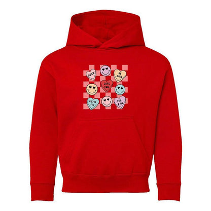 The Juniper Shop Candy Heart Smile Solid Youth Graphic Hoodie