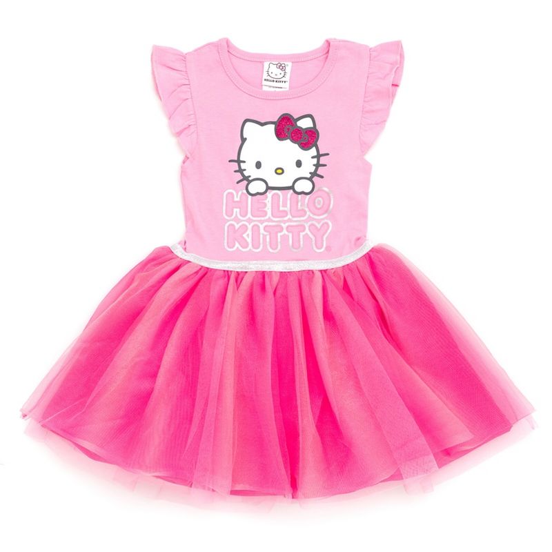 Hello Kitty Girls Tulle Dress Little Kid to Big Kid Sizes (2T - 14-16)