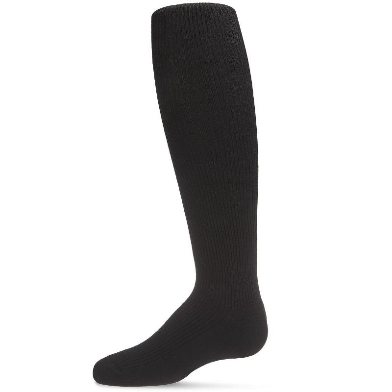 Memoi Girls' Thin Ribbed Cotton Tights
