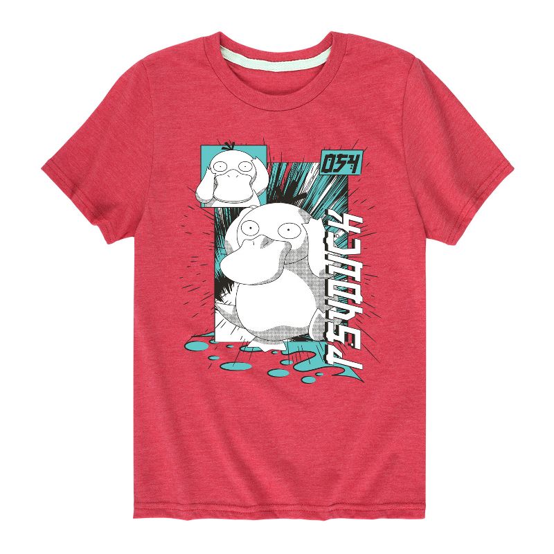 Boys' - Pokémon - Psyduck Water Type 054 Anime Short Sleeve Graphic T-Shirt