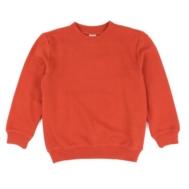 Leveret Kids Long Sleeve Classic Solid Color Sweatshirt