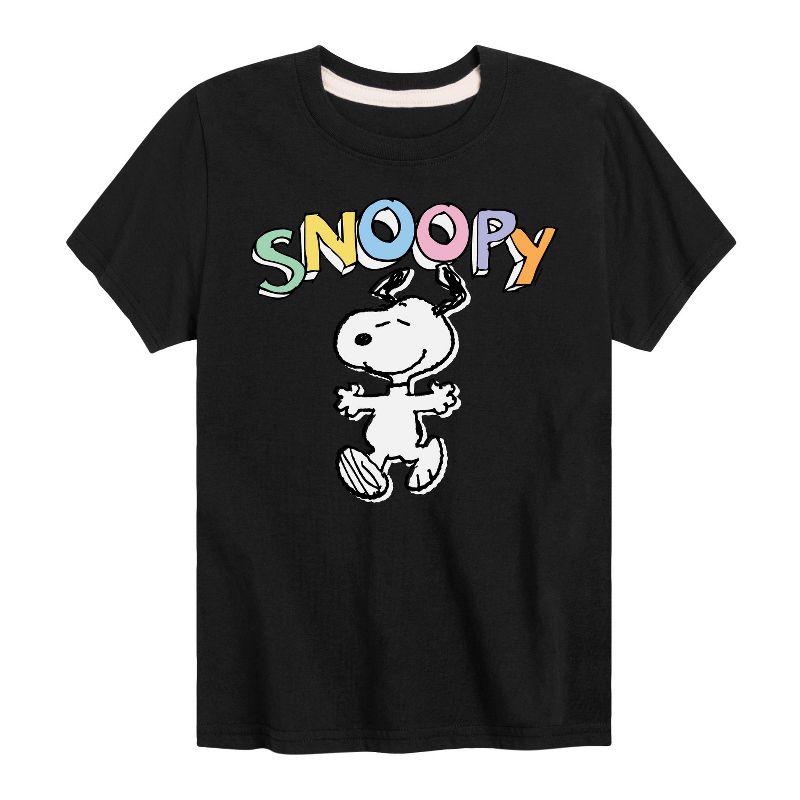 تي شيرت جرافيكي بأكمام قصيرة للأولاد - بينتس - سنوبي سكيتش