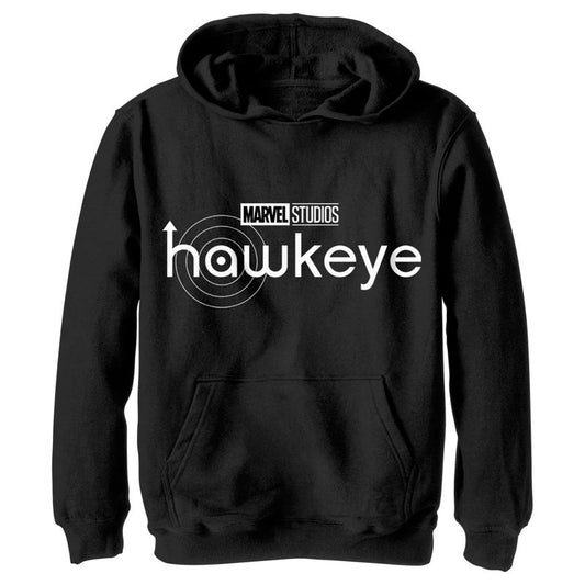 Boy's Marvel Hawkeye Black Logo Pull Over Hoodie