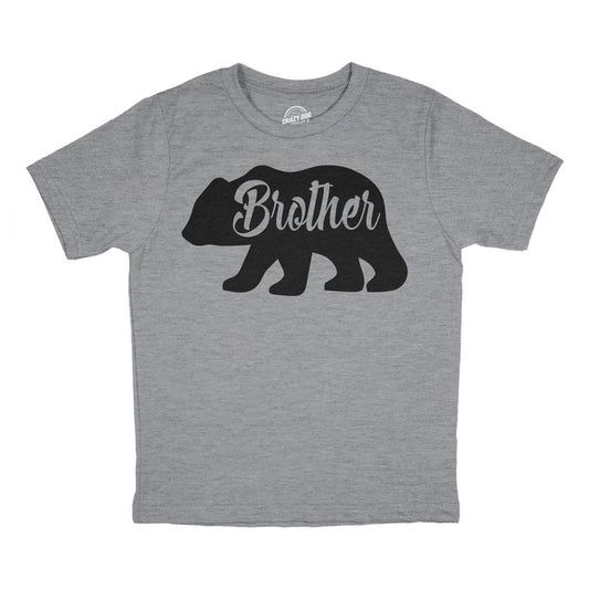 Youth Brother Bear T shirt Cute Funny Family Sibling Tee Cool For Kids - Crazy Dog Youth T Shirt
