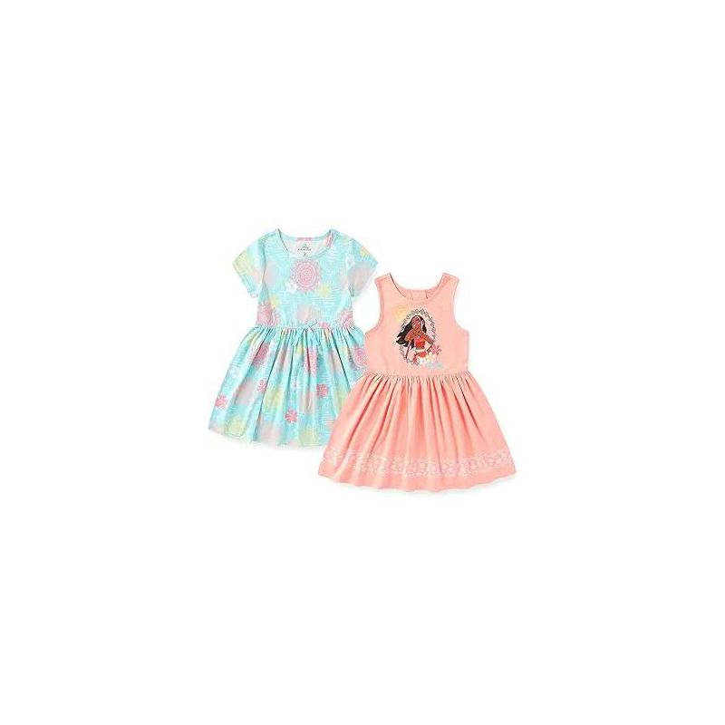 Disney Moana Girls 2 Pack Dress - Multicolor - 10