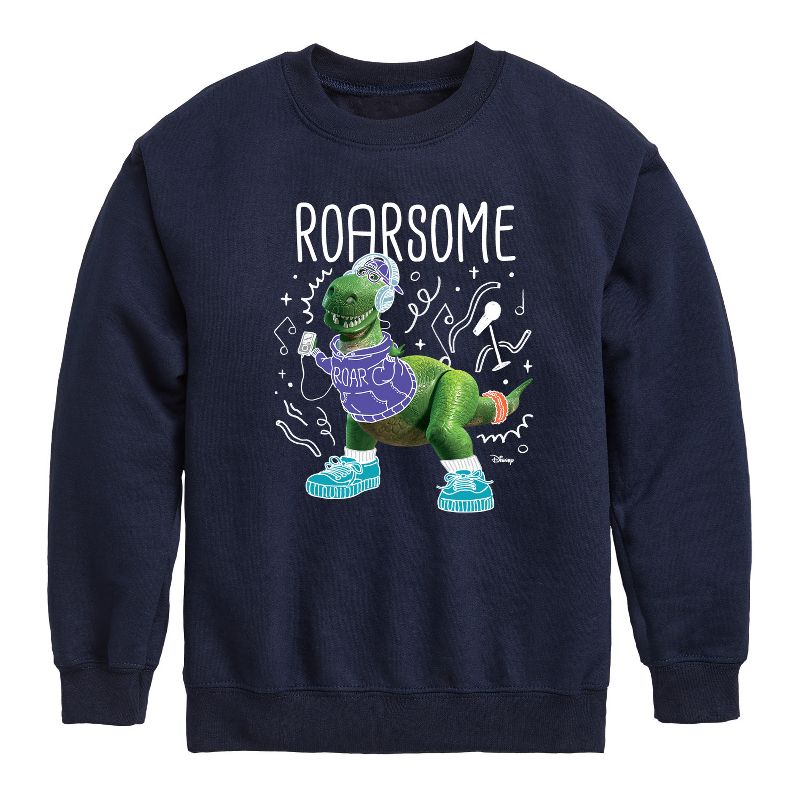Boys' - Disney - Roarsome Graphic Long Sleeve Fleece Sweatshirt