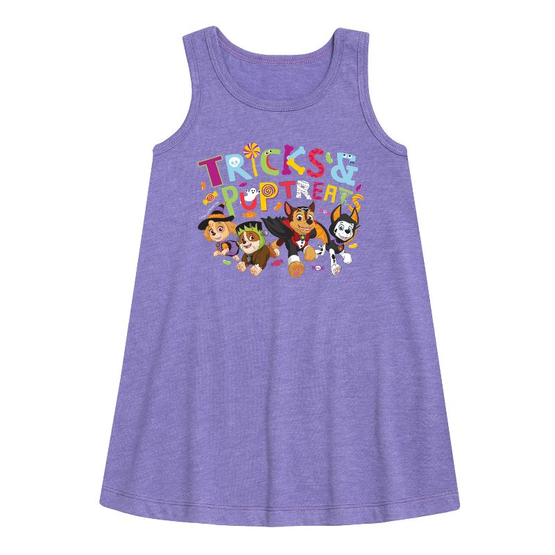Girls' - Paw Patrol - Tricks and Pup Treats Graphic Sleeveless Aline Dress