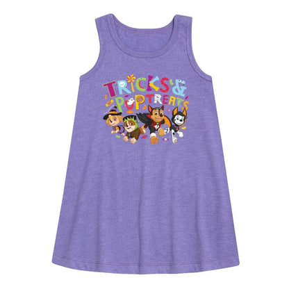 Girls' - Paw Patrol - Tricks and Pup Treats Graphic Sleeveless Aline Dress