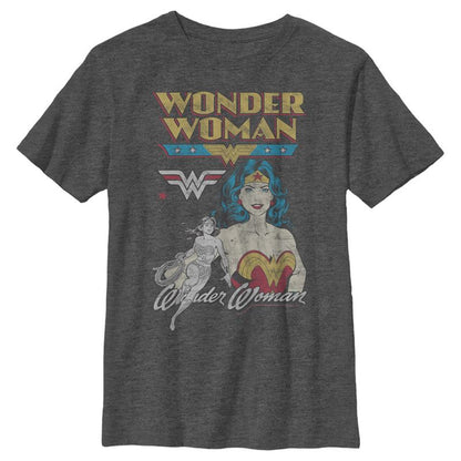Boy's Wonder Woman Distressed Poster T-Shirt