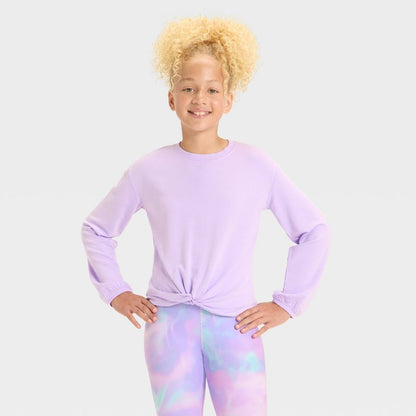 Girls' Modal French Terry Crewneck Sweatshirt - All In Motion™