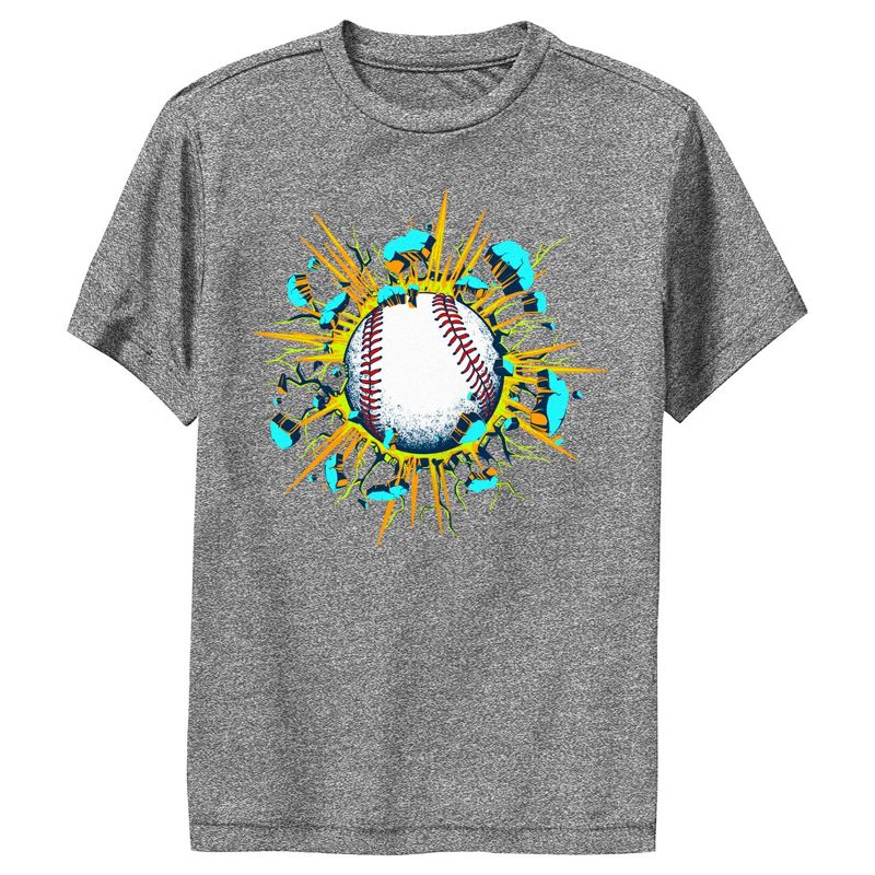 Boy's Lost Gods Baseball Broken Glass Performance Tee