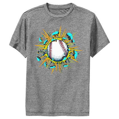 Boy's Lost Gods Baseball Broken Glass Performance Tee